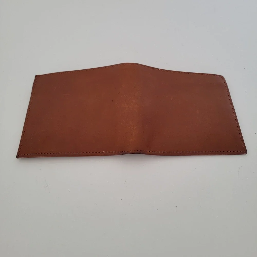 Coach Vintage Bifold Wallet British Tan Leather Snap Coin Pocket Mens Accessory